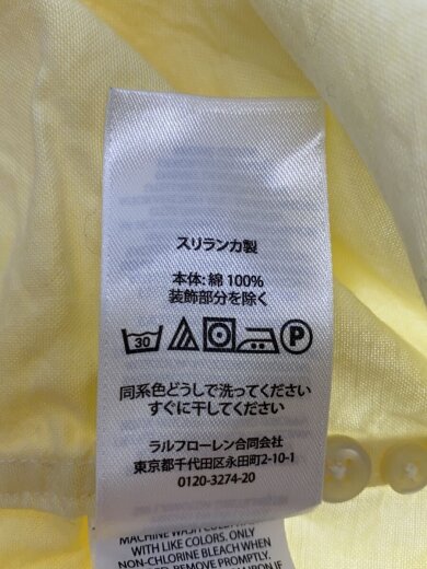 商品画像：半袖シャツ/M/コットン/YLW/無地 4