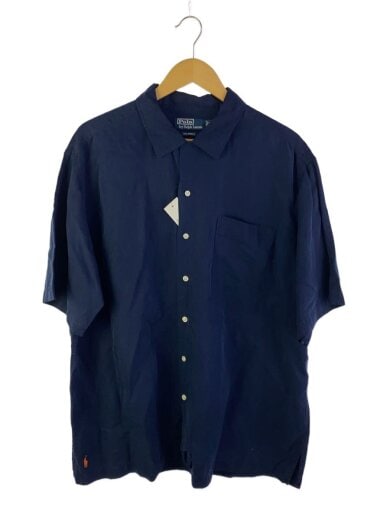 商品画像：半袖シャツ/XL/シルク/NVY/無地 1