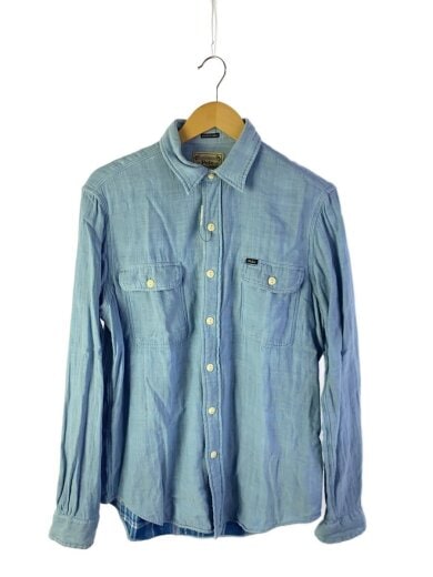 商品画像：長袖シャツ/M/コットン/BLU/無地 1