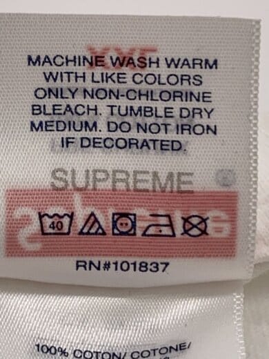 商品画像：Tシャツ/XXL/コットン/WHT// 4