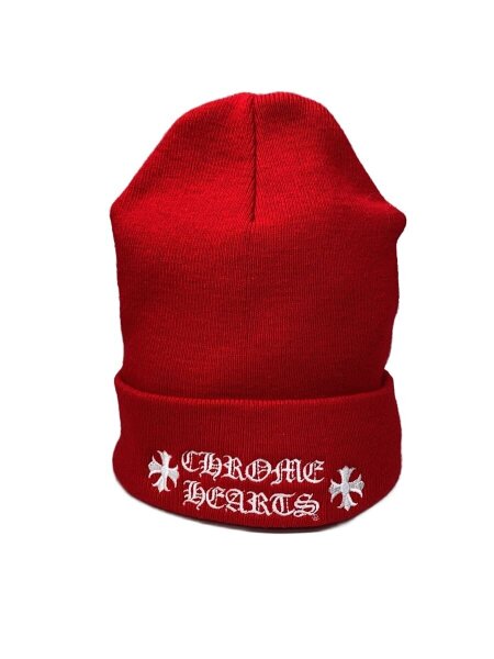 CHROME HEARTS(クロムハーツ) / ニットキャップ/--/アクリル/RED