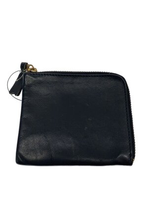 wallet SUN/kakke ロシアンカーフ ルーム ブラック SUN/kakke(サンカッケー) / WALLET SUN/KAKKE ストラップ付きレザー