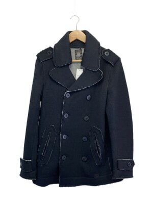 TETE HOMME(テットオム) / 90s/ピーコート/M/ウール/BLK/無地 | 古着の