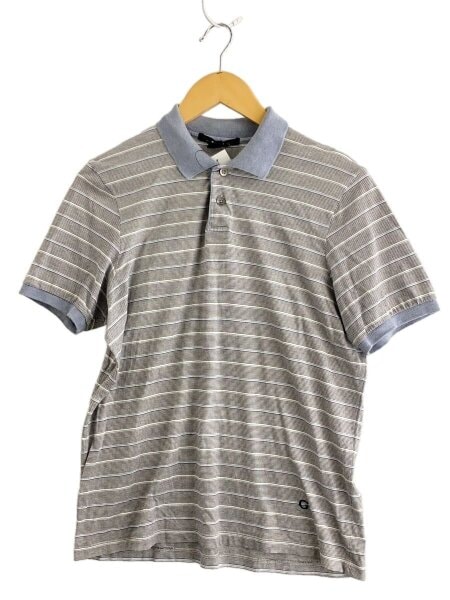 GUCCI(グッチ) / ポロシャツ/L/コットン/GRY/ボーダー/1538895.Z1797