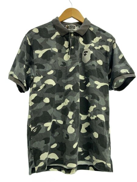 A BATHING APE(アベイシングエイプ) / ポロシャツ/M/コットン/GRY 