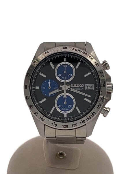 SEIKO(セイコー) / クォーツ腕時計/アナログ/ステンレス/BLK/SLV/8T67 