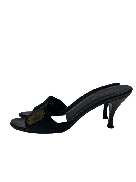 GUCCI(グッチ) / ミュール/サンダル/38/BLK/GGキャンバス | 中古品の