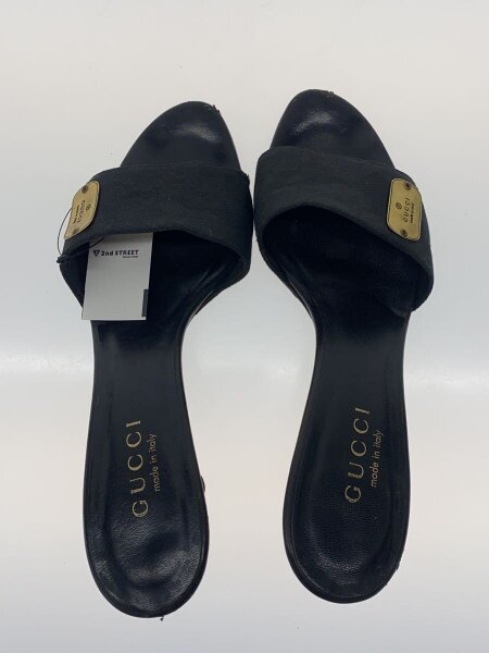 GUCCI(グッチ) / ミュール/サンダル/38/BLK/GGキャンバス | 中古品の