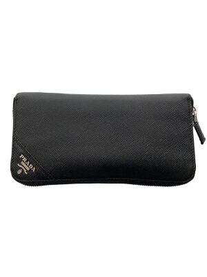 PRADA(プラダ) / 長財布/--/BLK/無地/メンズ/クロコ型押し | 中古品の 