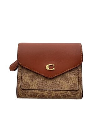 COACH(コーチ) / 3つ折り財布/レザー/BEG/モノグラム/レディース/CP255