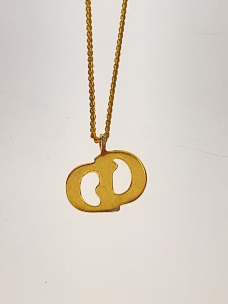 Christian Dior◇剥がれ有/CDロゴサークル/ネックレス/-/GLD/トップ有 
