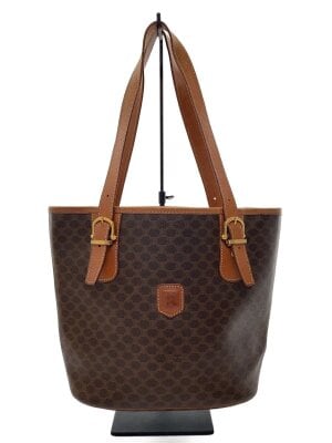 【未使用品】CELINE セリーヌ マカダム トートバッグ オールドセリーヌ CELINE(セリーヌ) / オールドセリーヌ/マカダム柄トート/ブラウン