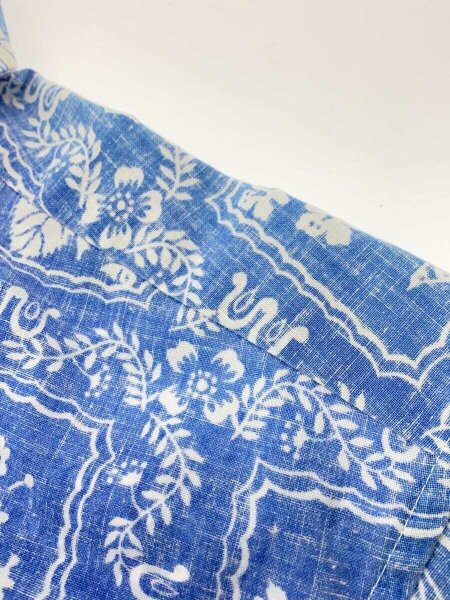 Reyn Spooner / 90s/ビキニタグ/水着タグ/半袖シャツ/コットン/BLU/総柄 Reyn Spooner(レインスプーナー) / 90s/ビキニタグ/水着タグ/半袖