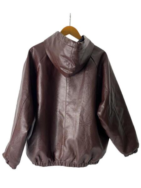 HUF(ハフ) / PLANTLIFE HOODED ZIP JACKET/Mサイズ/フェイクレザー 