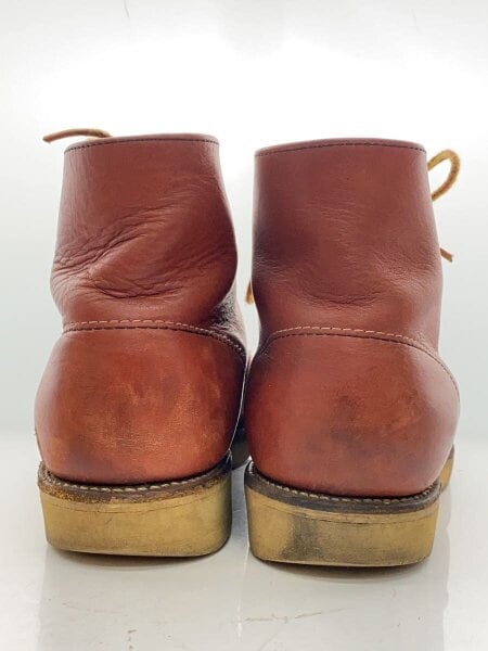 半円犬 US7.5 引い レッドウィング 8166 赤茶 プレーントゥRED WING