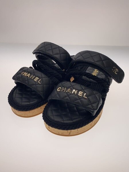 CHANEL / シャネル/サンダル/Y55287/36サイズ/マトラッセ/レザー/ブラック// CHANEL(シャネル) / シャネル/サンダル/Y55287/36サイズ/マトラッセ