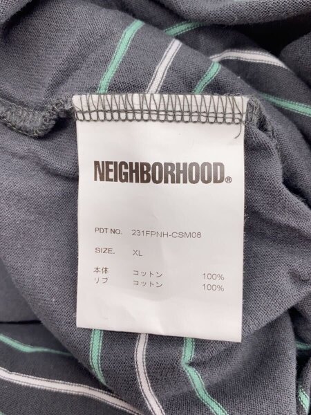 NEIGHBORHOOD(ネイバーフッド) / Tシャツ/XL/コットン/GRN/ボーダー 