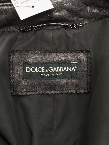 DOLCE&GABBANA / レザージャケット・ブルゾン/46/羊革/BLK/G0372l DOLCE&GABBANA(ドルチェアンドガッバーナ) / レザージャケット