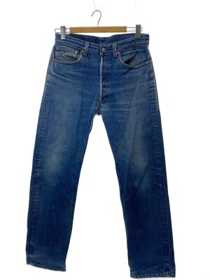 メンズ リーバイス569 Levis W34 ブルーデニム 青 古着 ヒゲ 20454