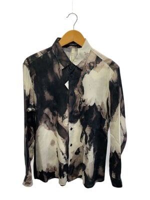 ISSEY MIYAKE MEN◆シワ加工/長袖シャツ/2/ポリエステル/KHK/ME06-FD197 ISSEY MIYAKE MEN(イッセイミヤケメン) ⁄ シワ加工長袖シャツ⁄2