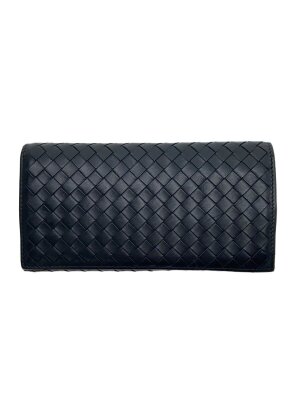 BOTTEGA VENETA(ボッテガヴェネタ) / 長財布/レザー/BLK/無地/メンズ