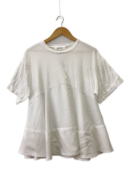 ENFOLD(エンフォルド) / FLARE DOCKING T-SHIRT/38/コットン/WHT
