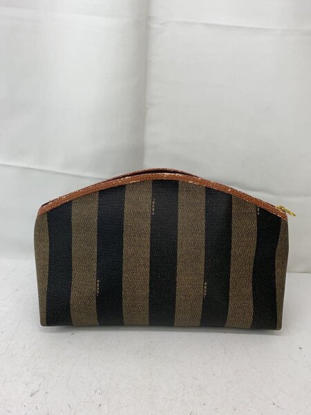 FENDI(フェンディ) / ポーチ/--/BRW/ストライプ | 中古品の販売・通販 