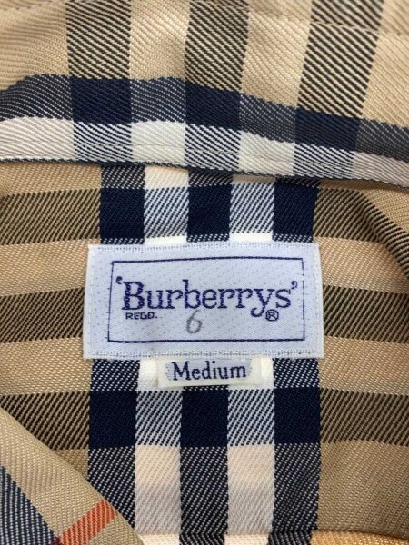 BURBERRYS / 長袖シャツ/6/コットン/BEG/チェック/BBW90-901 BURBERRYS(バーバリーズ) / 長袖シャツ/6/コットン/BEG/チェック/BBW90