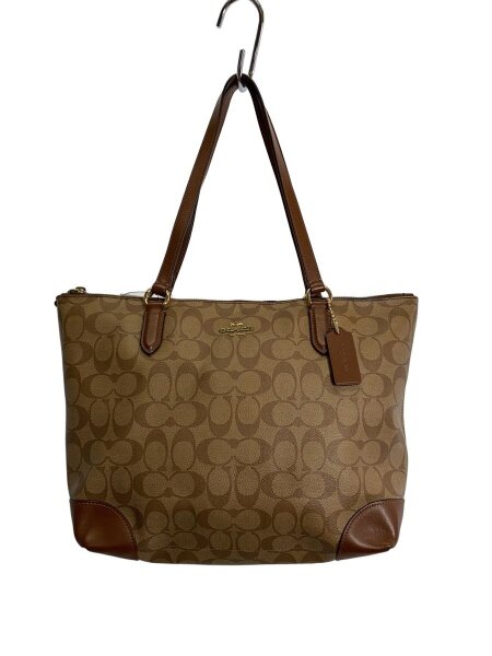 COACH / トートバッグ_シグネチャー/レザー/BRW/総柄// COACH(コーチ) / トートバッグ_シグネーチャー/レザー/BRW/総柄 | 中古