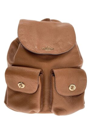 COACH(コーチ) / シグネチャー/レザーコンビ/リュック/キャンバス/BLU