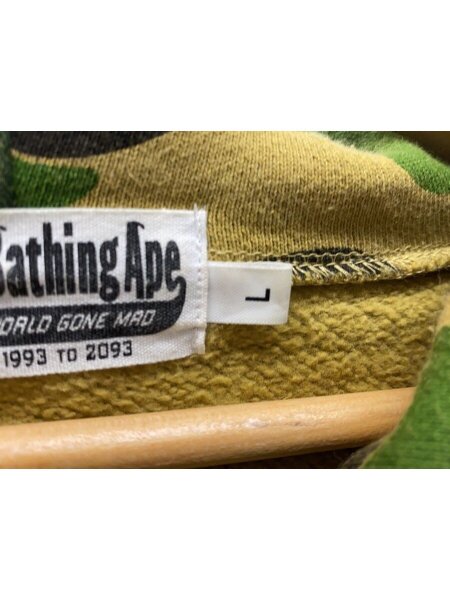 A BATHING APE(アベイシングエイプ) / ジップパーカー/L/コットン/GRN
