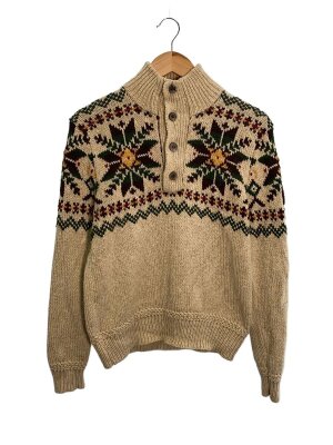 未使用品　90S　ラルフローレン　シルクリネン混　ネイティブ柄　ハンドニット POLO RALPH LAUREN(ポロラルフローレン) / 90S/シルクリネン混