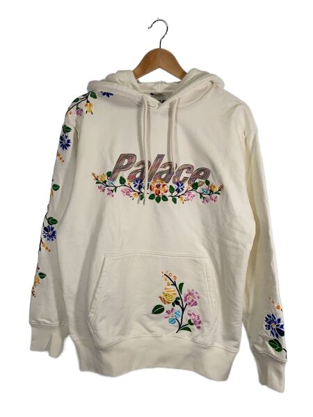 PALACE(パレス) / FLOWER STITCH HOOD/パーカー/M/コットン/WHT | 古着 