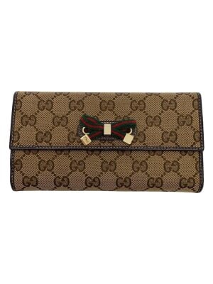 GUCCI(グッチ) / 長財布/GGキャンバス/BEG/総柄/レディース