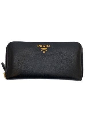 PRADA(プラダ) / 長財布/--/BLK/無地/メンズ/クロコ型押し | 中古品の 
