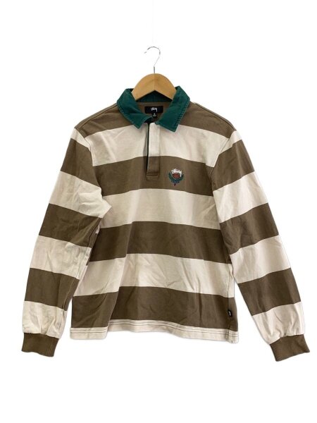 STUSSY(ステューシー) / 長袖シャツ/S/コットン/BRW/ボーダー/1140279 
