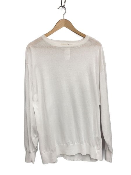 COMOLI(コモリ) / 25SS/コットンクルーネックニット/コットン/WHT/B01 