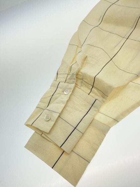 SACRA / SHRINK WINDOWPANE DRESS/シャツワンピース/38/リネン/CRM/チェック/124103042 SACRA([イリョウ]サクラ) / SHRINK WINDOWPANE DRESS/シャツワンピース