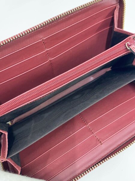 GUCCI(グッチ) / ラウンドファスナー長財布/レザー/RED/GG/総柄 