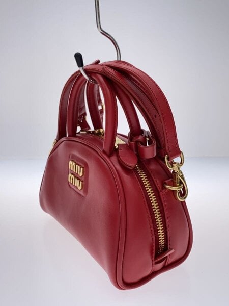 miu miu ミニ　ボストンバッグ　レッド　赤 MIU MIU(ミュウミュウ) / 23AW/ミニボストンバッグ/ショルダーバッグ