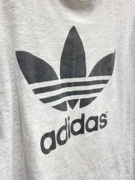 adidas / 90s/USA製/万国旗タグ/両面トレフォイル/Tシャツ/L/コットン/GRY adidas(アディダス) / 90s/USA製/万国旗タグ/両面トレフォイル/Tシャツ