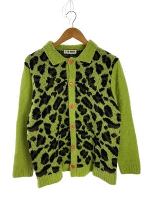 TTT_MSW(ティー) / 21AW/Panther Knit Cardigan/L/コットン/BLU/総柄