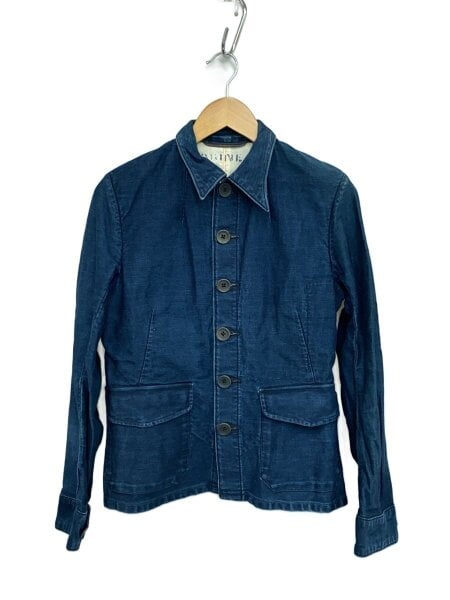 45RPM ショップコート インディゴ染め デニム ステンカラーコート レア
