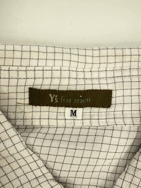 Y's for men(ワイズフォーメン) / 長袖シャツ/M/レーヨン/WHT/チェック