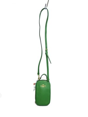良品 COACH コーチ ショルダーバッグ ライトカーキ レザー COACH 
