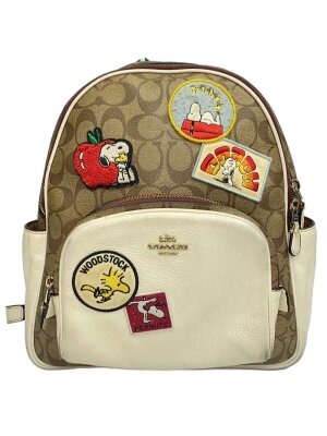 COACH(コーチ) / オーールレザー/リュック/レザー/ネイビー/無地