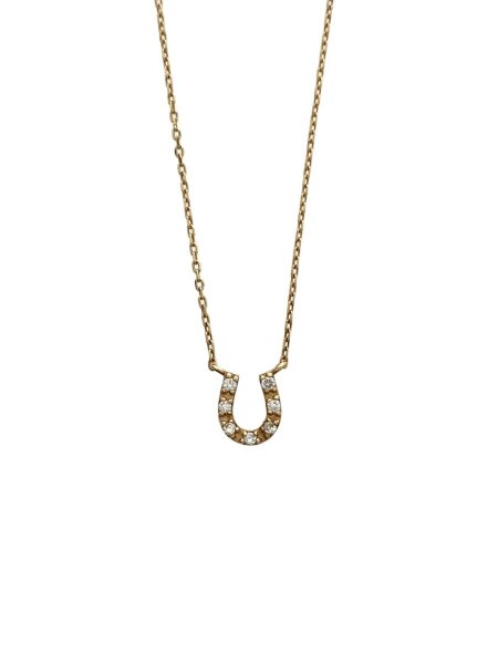 JOUETE(ジュエッテ) / ホースシューネックレス/K10/GLD/トップ有 