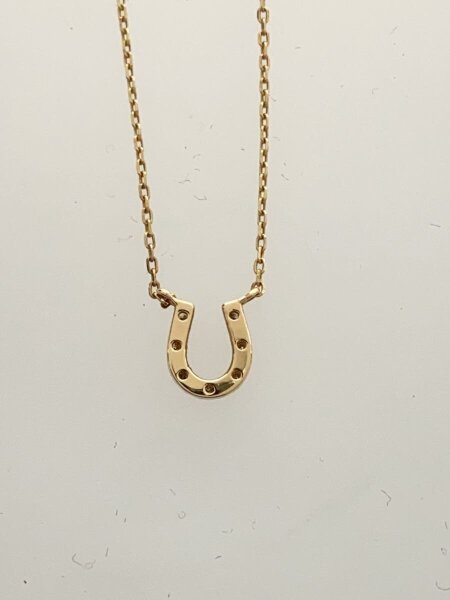 JOUETE(ジュエッテ) / ホースシューネックレス/K10/GLD/トップ有 