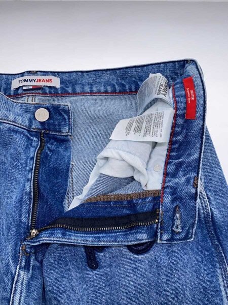 TOMMY JEANS(トミージーンズ) / 刺繍ロゴ/ストレートパンツ/32/デニム 