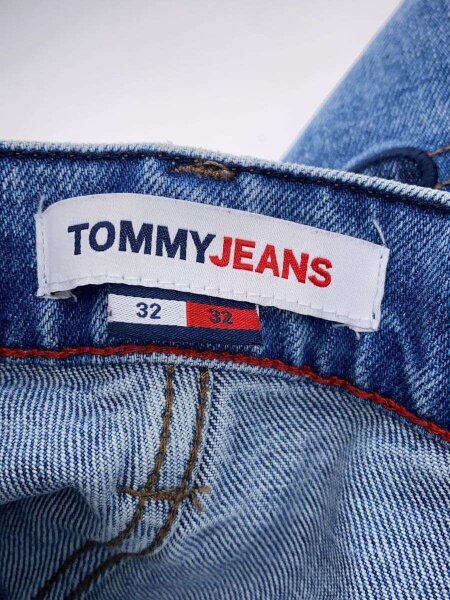 TOMMY JEANS(トミージーンズ) / 刺繍ロゴ/ストレートパンツ/32/デニム 